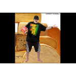 Garrett Russell wearing the Ski and Destroy Tshirt Black