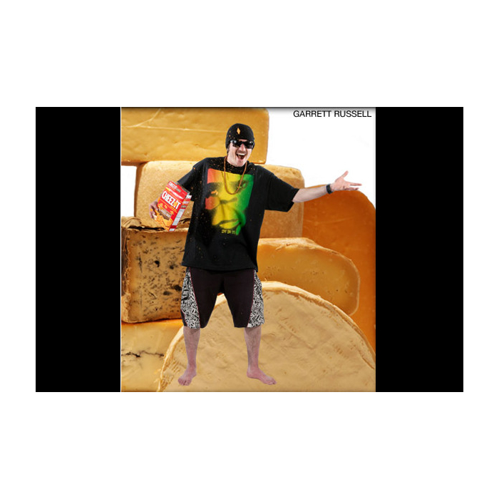 Garrett Russell wearing the Ski and Destroy Tshirt Black