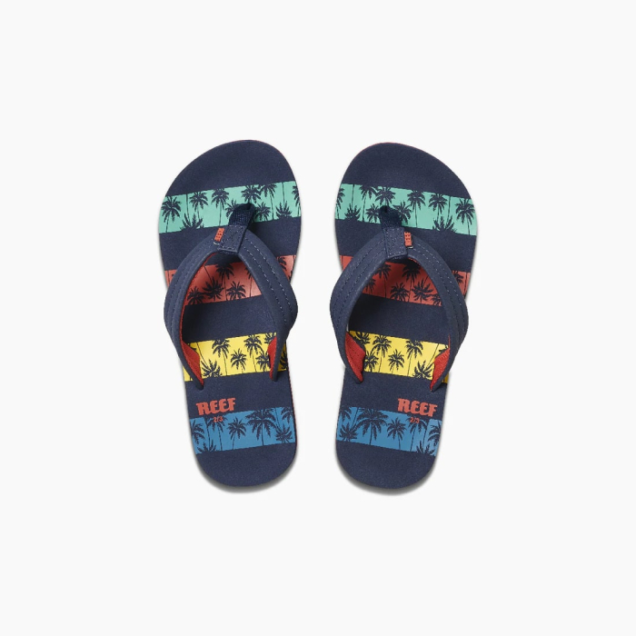 images Navy Palms Stripe