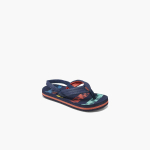 Navy Palms Stripe