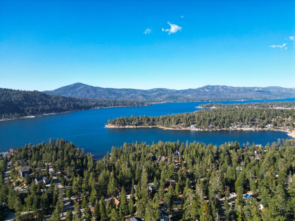 Aerial view of Big Bear Lake