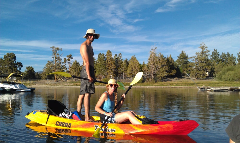 Easy online reservations for Big Bear kayak rentals at GetBoards