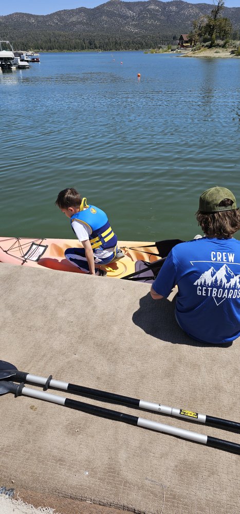 We make launching easy with assisted kayak launch at our private dock in Big Bear Lake